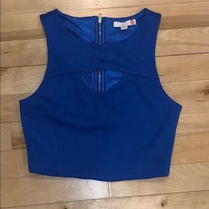 Blue crop top